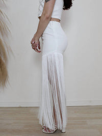 Endless Blu. - SO GATSBY FRINGE SKIRT