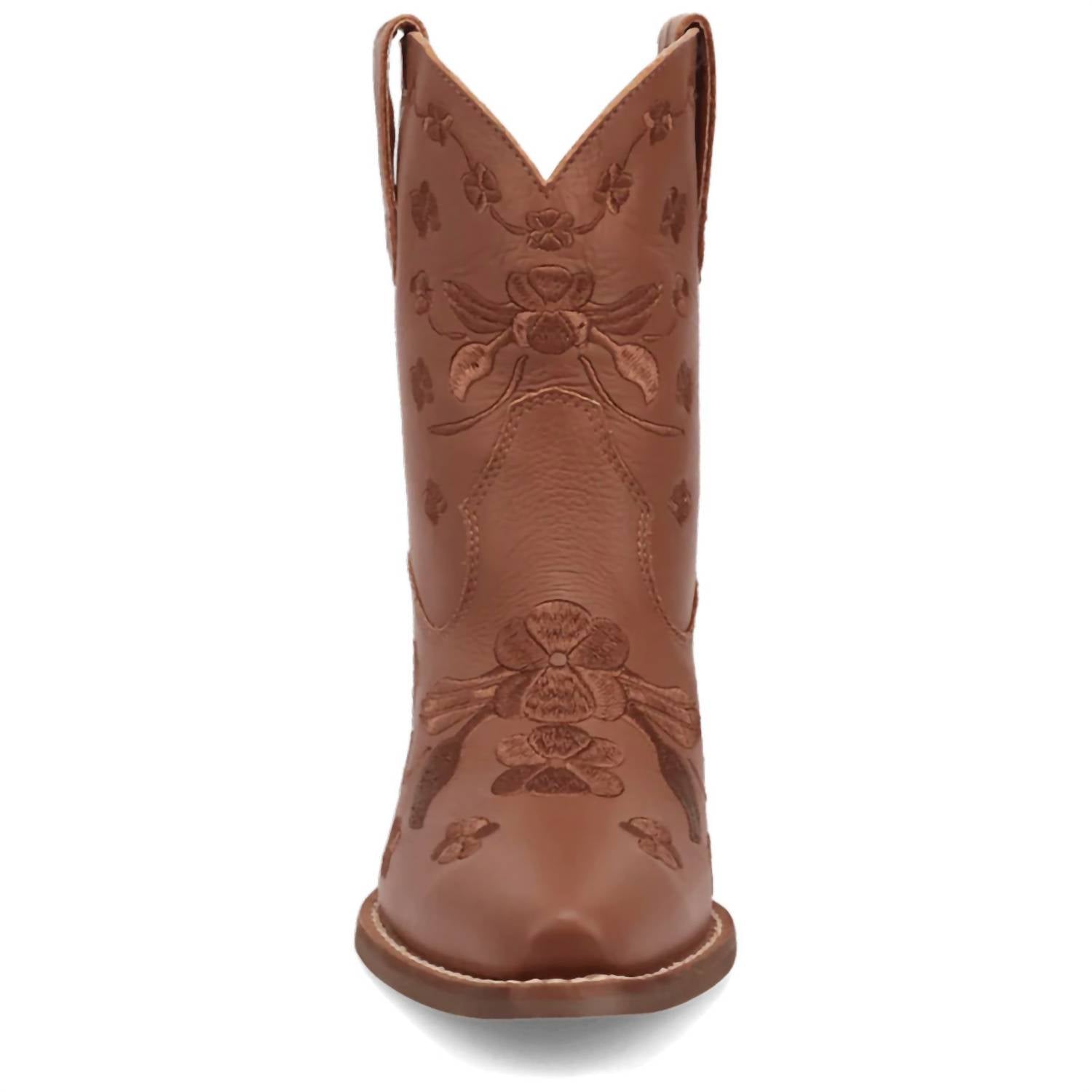Dingo Women's Sweetheart Bootie in brown - women's shoe - detail view