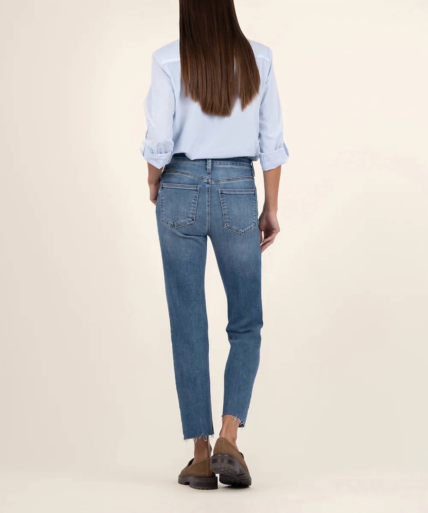 KUT FROM THE KLOTH Rachael High Rise Mom Jeans in exalted - women's jeans - alternate view