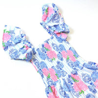 8 Oak Lane - Ginger Jar Bouquet Smocked House Dress