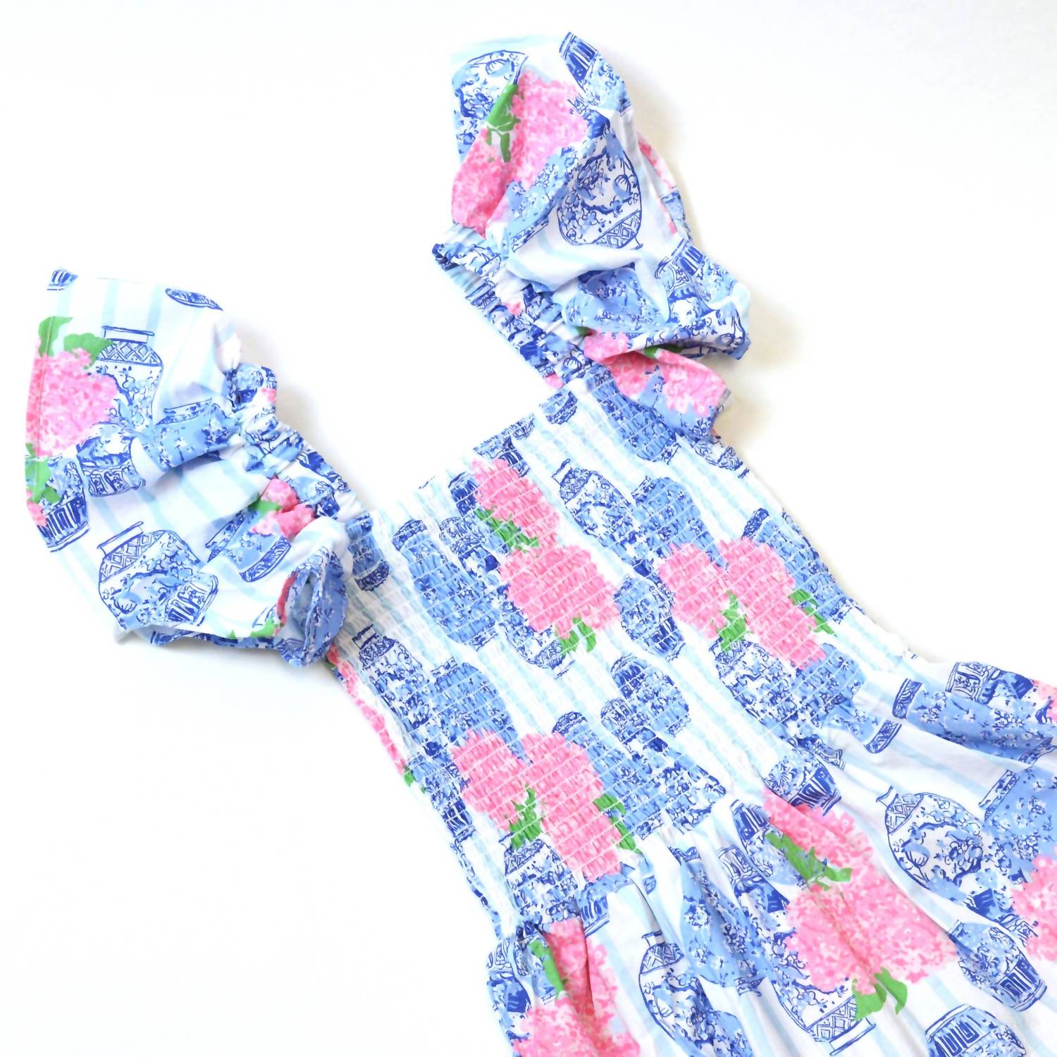 8 Oak Lane - Ginger Jar Bouquet Smocked House Dress