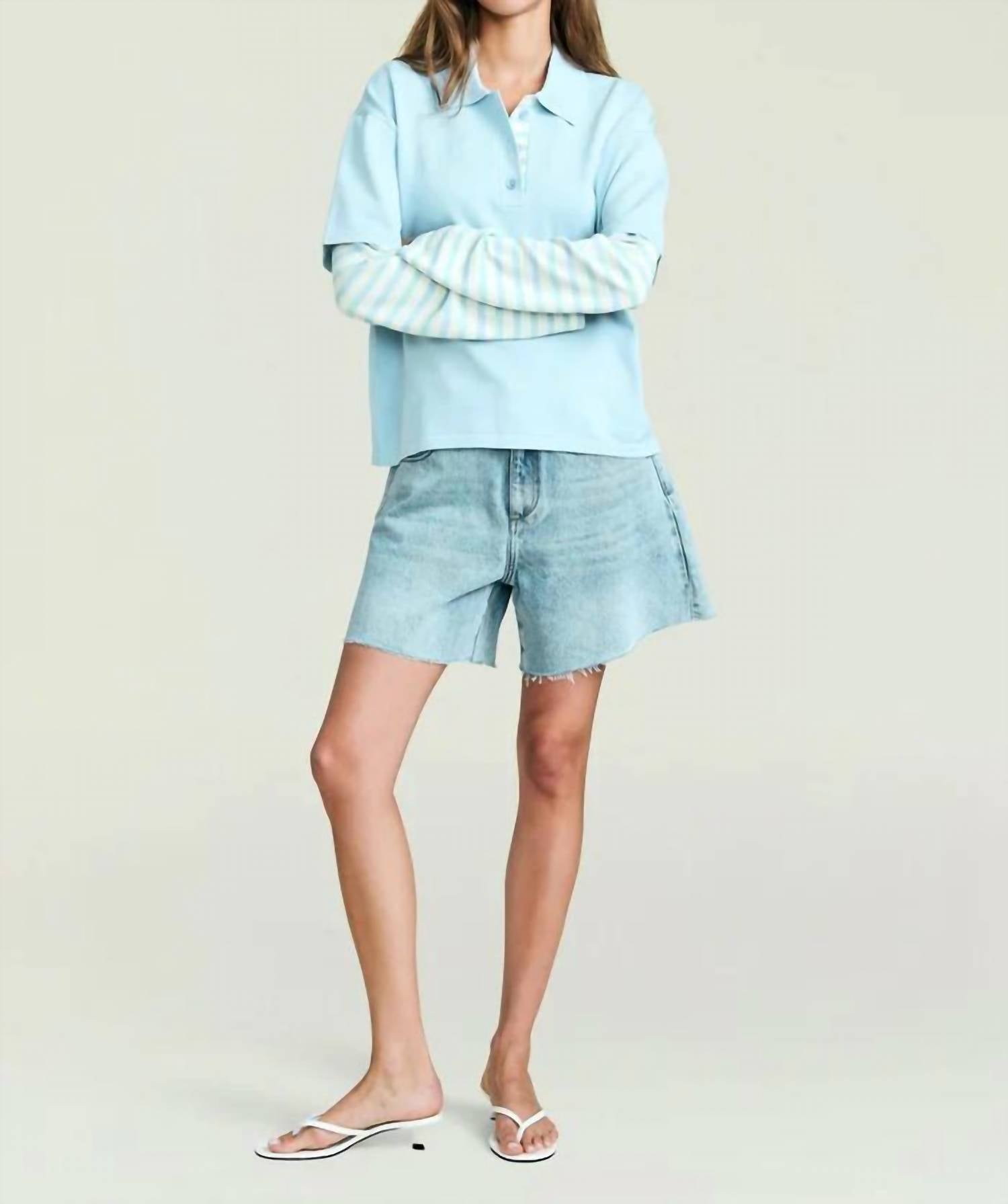 Ser.O.Ya - Emilee Long Sleeve Layered Polo Top