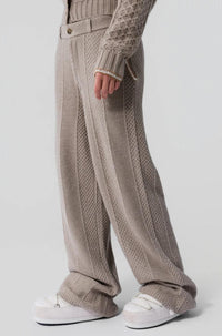 Guest In Residence Tailored Cable Trouser in residence tailored cable trouser in taupe - women's pants - view 4