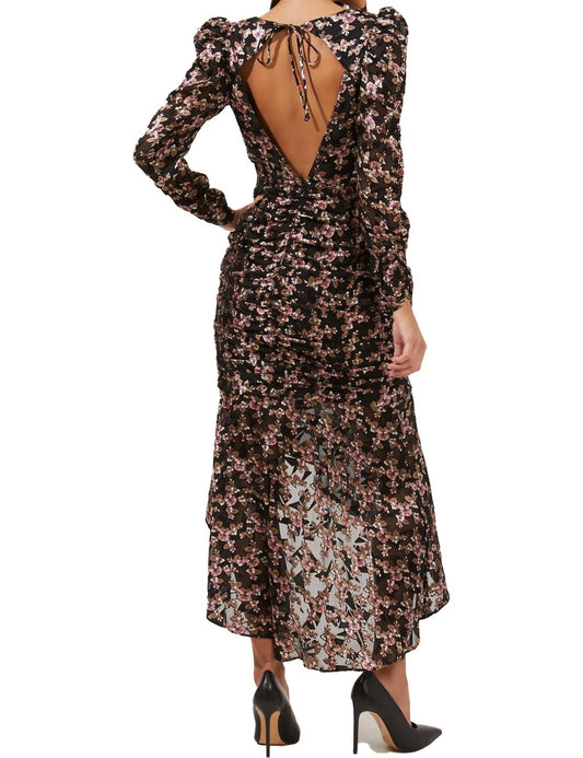 Astr - Emmaline Floral Puff Sleeve Midi Dress