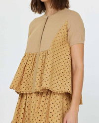 Current Air - Women's Woven Eyelet Blouse