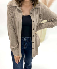 Panache - Super Soft Pinstripe Button Up Top
