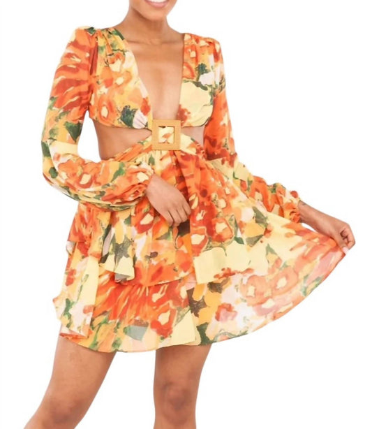 Luxxel - MINI DRESS WITH CUTOUT