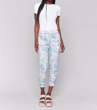 Charlie B - Printed Crinkle Jogger Pants