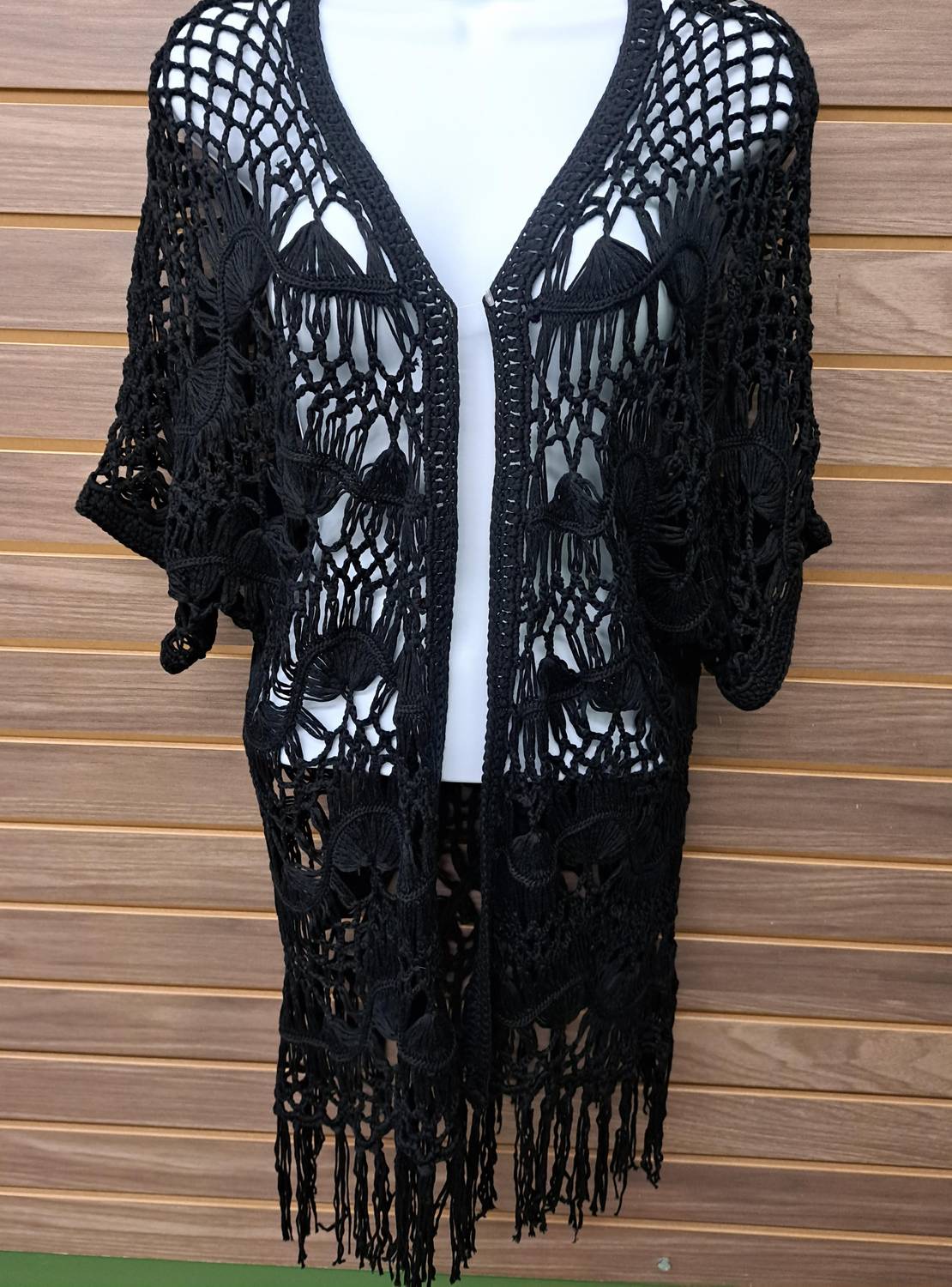 Entro - Women's Crocheted Open Work Sleeved