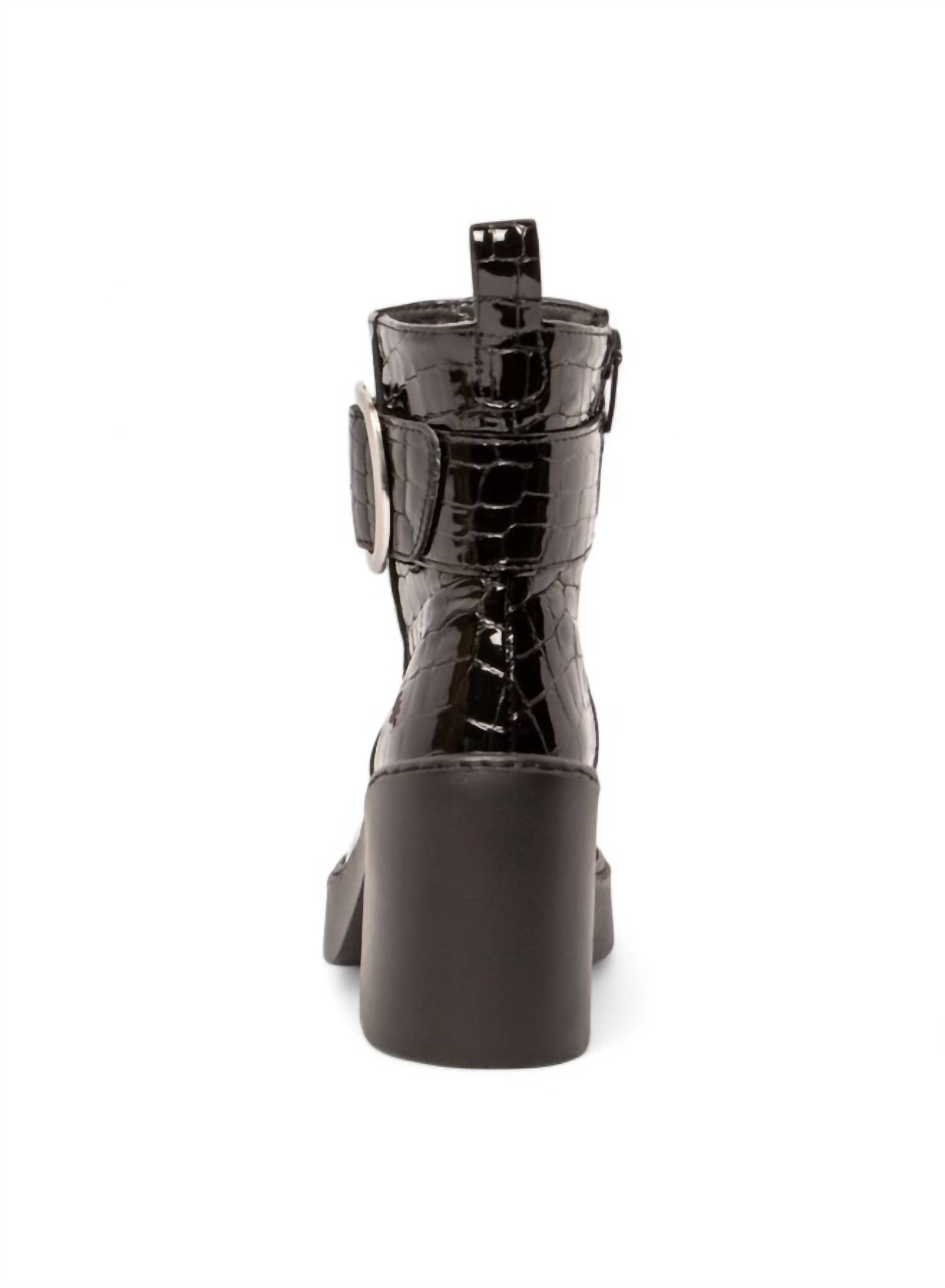 The ART Company Women's 1979 Block Heel Boots in black patent croc - women's shoe - view 5