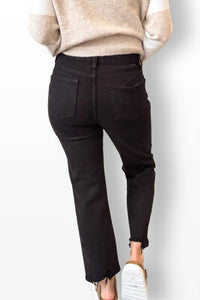 Risen - Tummy Control High Rise Cropped Straight Jeans