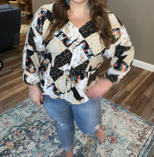 Andree By Unit - Dolman Sleeves Printed Top