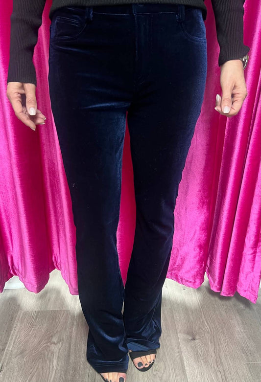 Bianco - Velvet Skinny Flare Pant