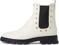 MICHAEL KORS Women's Ridley Pull-on Studded Chelsea Boots in cream - women's shoe - detail view