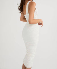 House Of Cb - Valentina Asymmetric Cutout Midi Dress