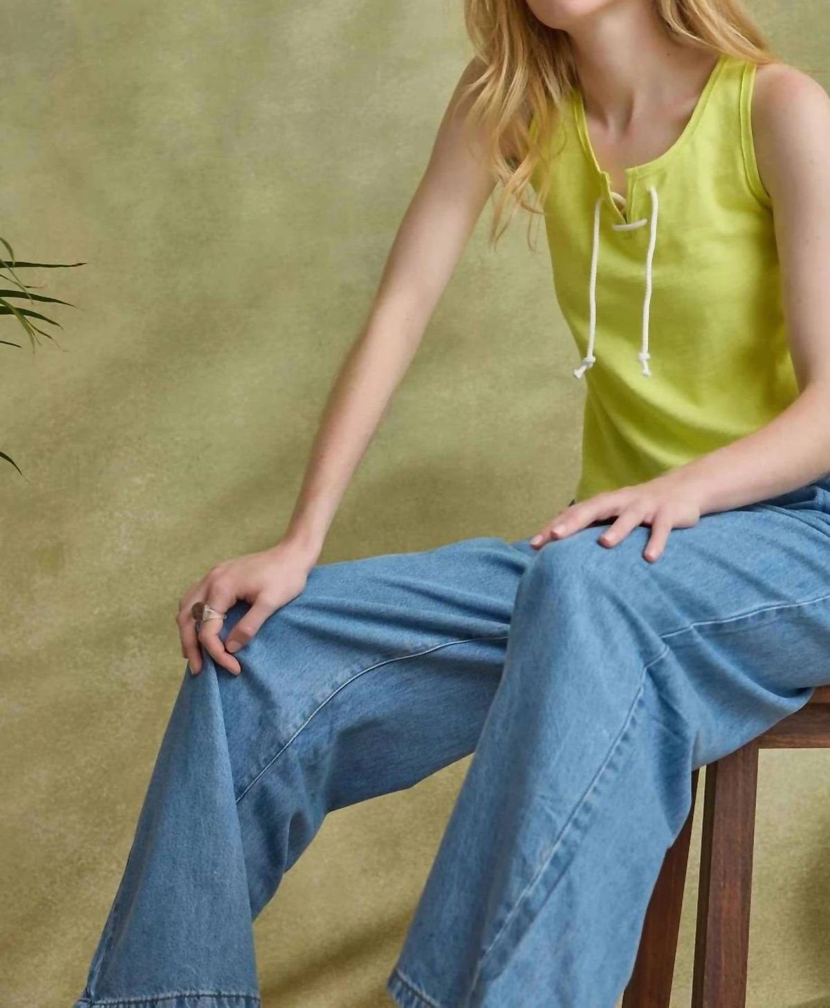 Lilla P - Lace Up Tank Top