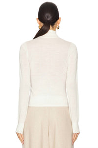 The Garment Bergen Turtleneck Blouse in cream - women's blouse - alternate view