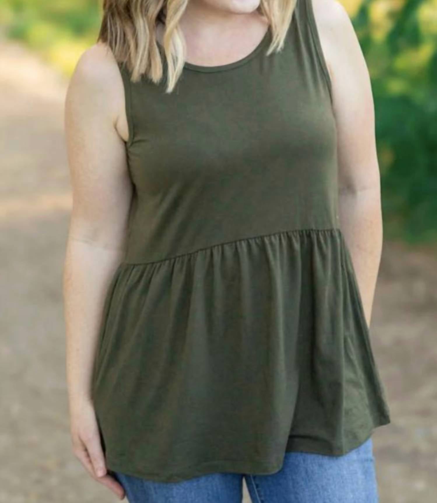 Michelle Mae - Olive Renee Ruffle Tank