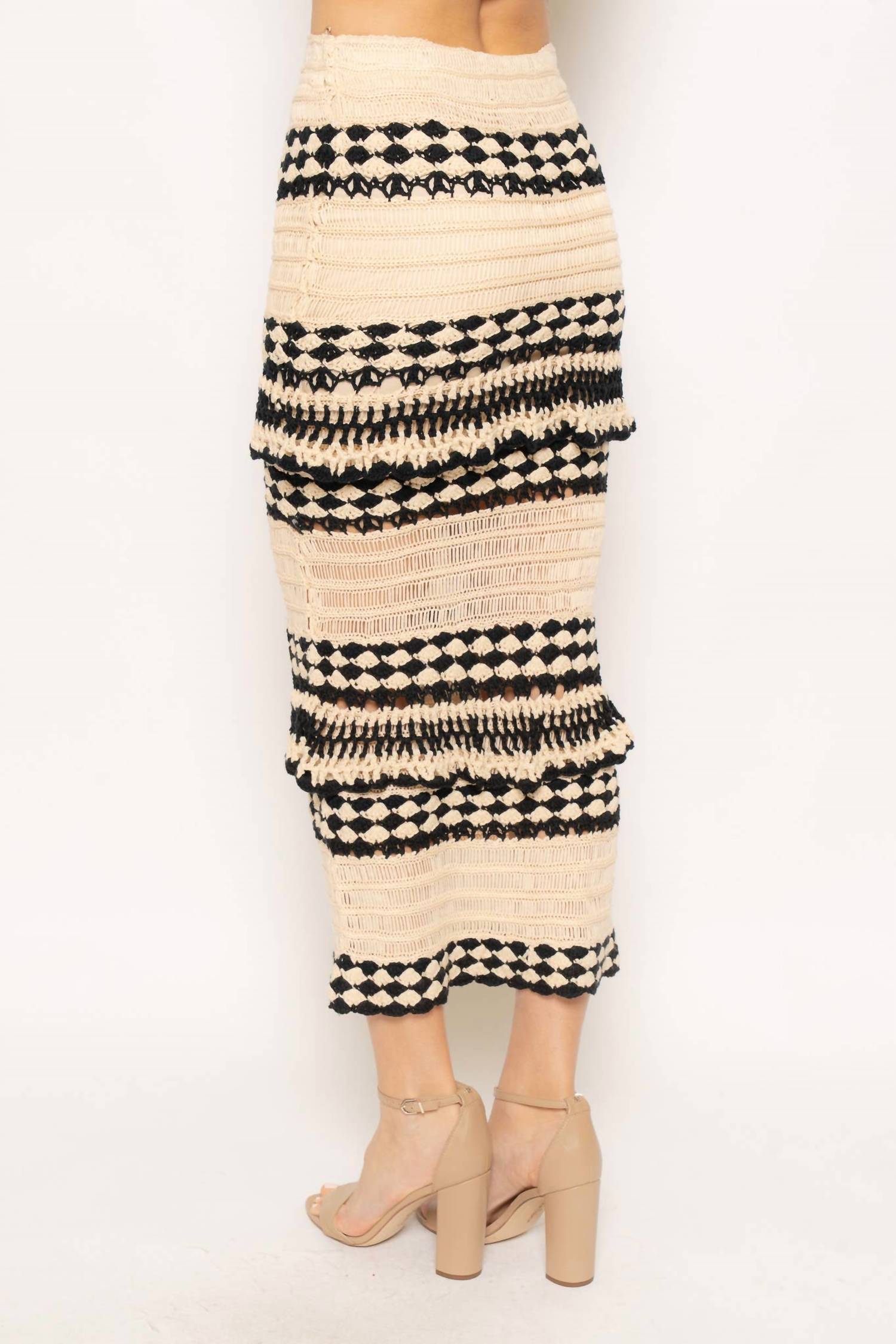 Fore Collection - Crochet Ruffle Maxi Skirt