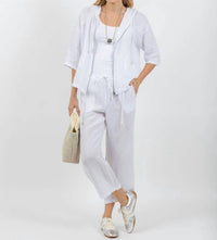 Elliott Lauren - Zip Front Linen Jacket
