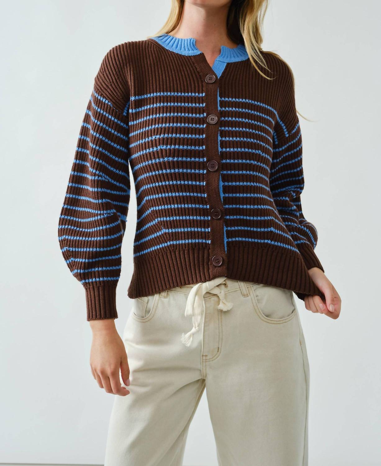 Aaron & Amber - Striped Cardigan