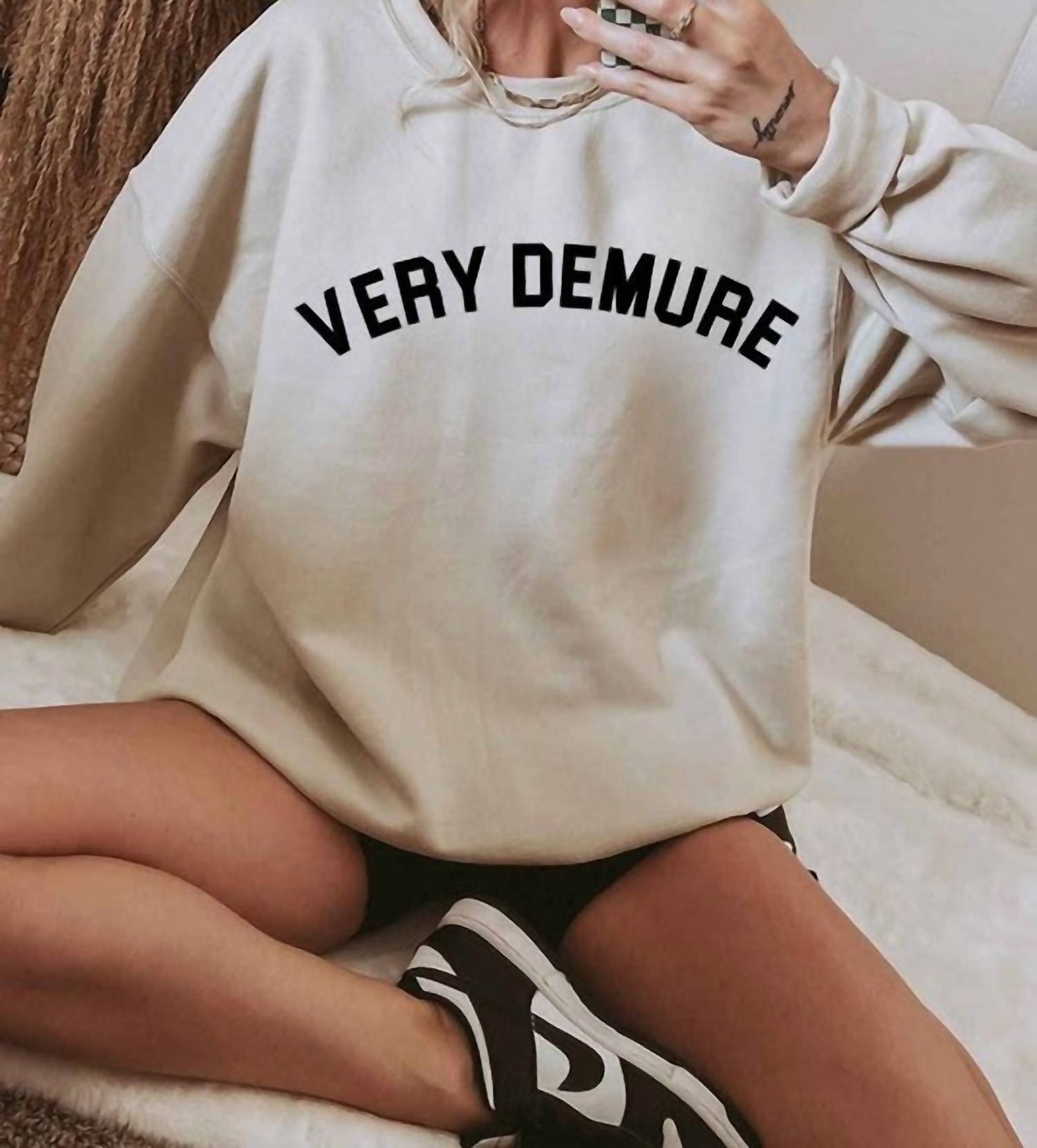 Alphia - Very Demure Crewneck Sweatshirt