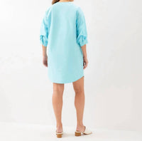 Karen Kane - Lantern Sleeve Pearl Button-Front Dress