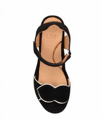 L'amour Des Pieds Women's Marora Suede Sandal in black white - women's sandal - view 4
