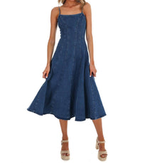 Flying Tomato - Women's Delilah Denim Midi Dress