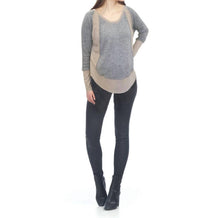 Papillon - Long Sleeve Knit Top With Suede Panels