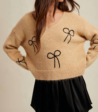 Wishlist - Elana Bow Embellished Sweater