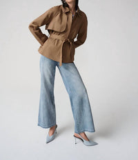 Joseph Ribkoff - Short Trench Coat With Belt & Rhinestones