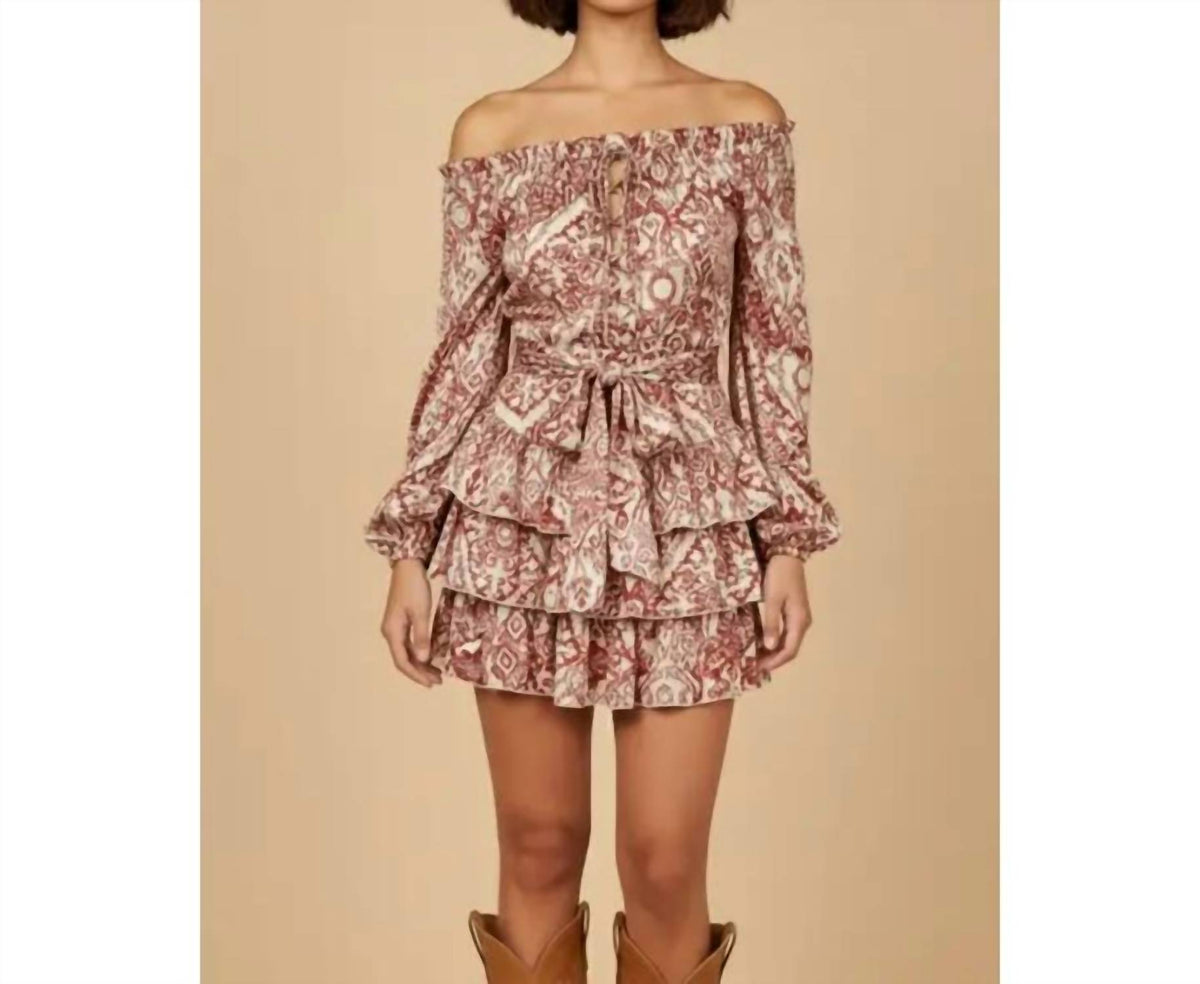 Skylar Rose - Off Shoulder Tiered Mini Dress