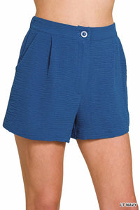 Zenana - Kinlee Classic High Waist Shorts