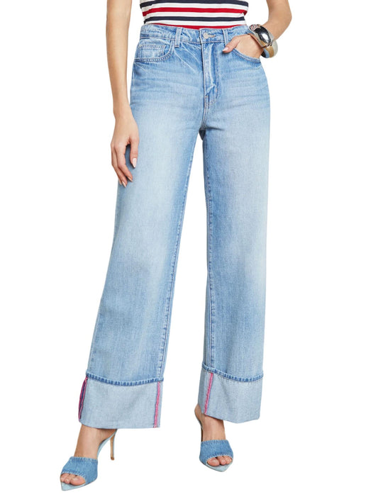 L'Agence - Miley Cuffed Wide Leg Jean