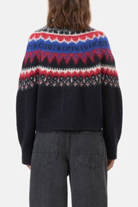 CLOSED Women's Jacquard Cardigan in cosmic grey - women's cardigan - alternate view
