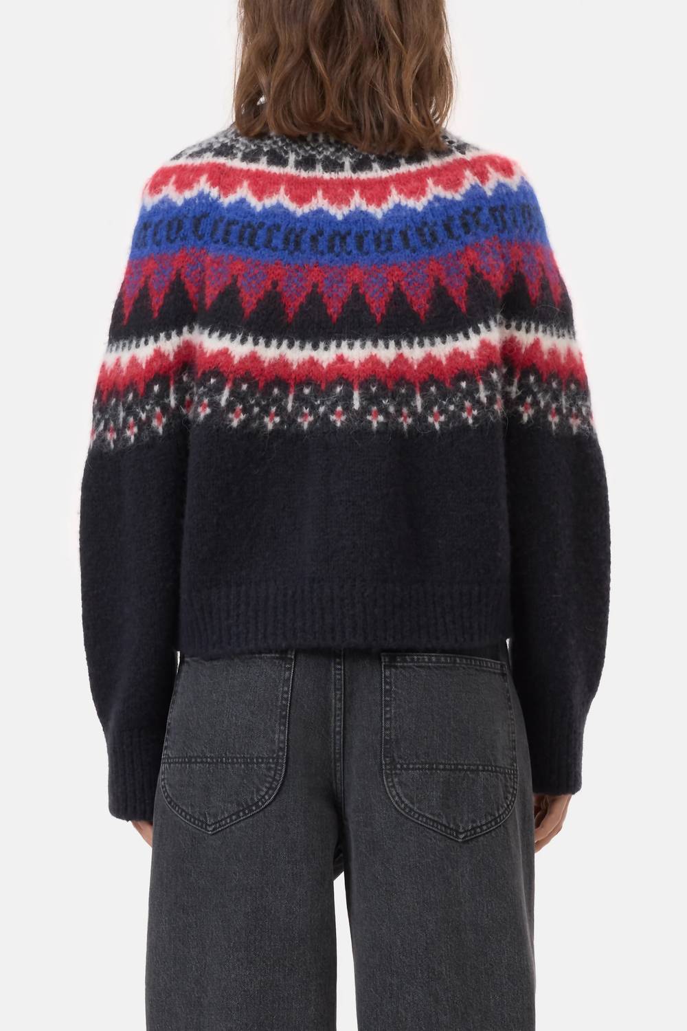 CLOSED Women's Jacquard Cardigan in cosmic grey - women's cardigan - alternate view