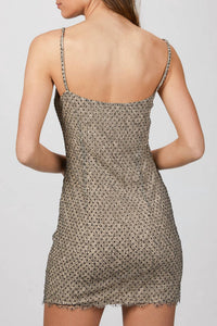 POLKA DOT LACE BODYCON DRESS