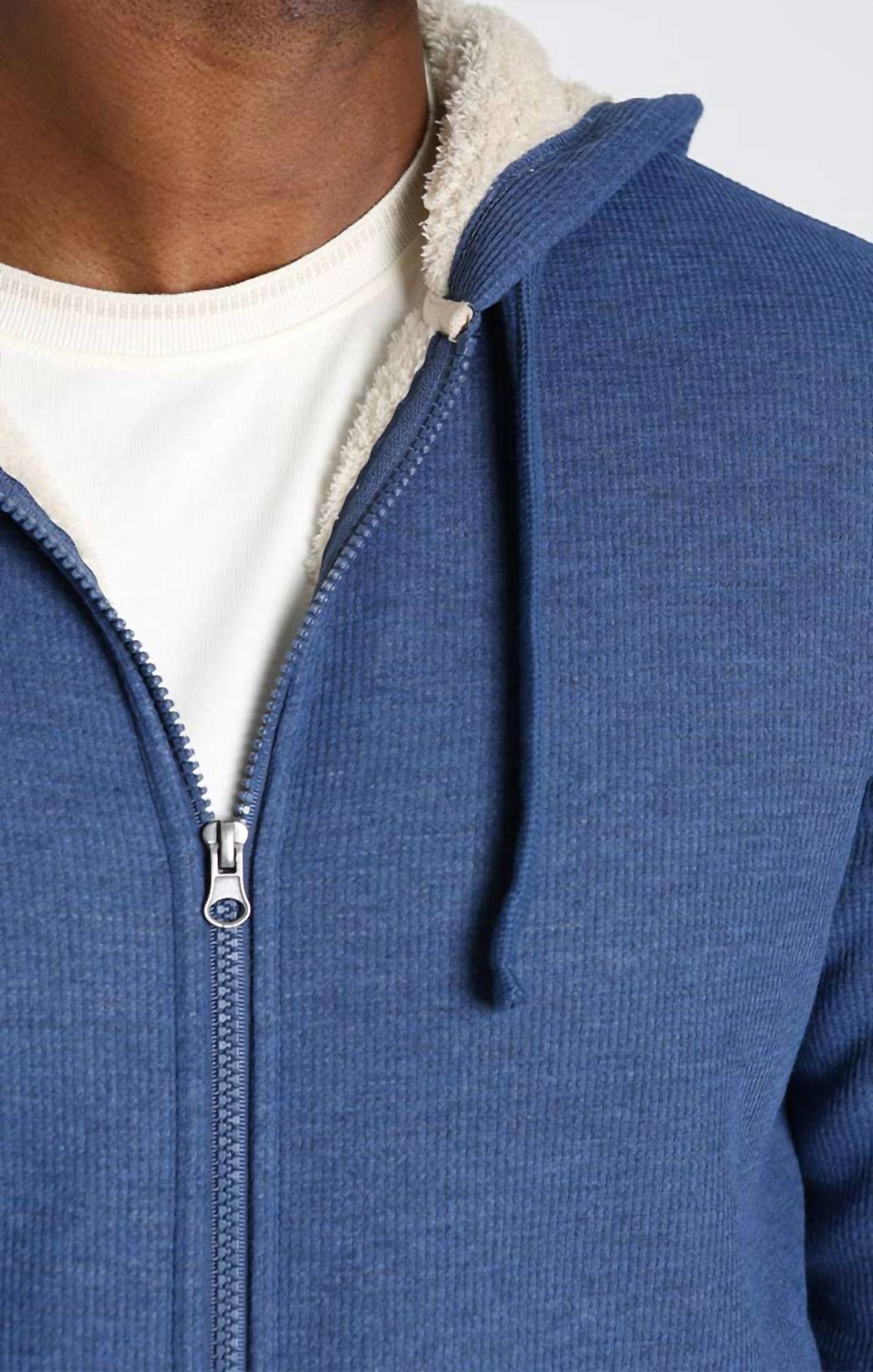 Jachs New York - Sherpa Lined Waffle Hoodie