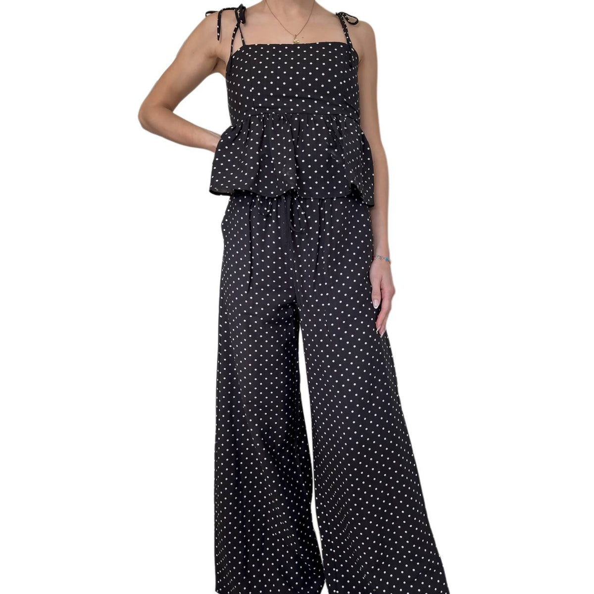 Gilli - Women's Hilaria High Waist Draw String Elastic Wide Leg Pants