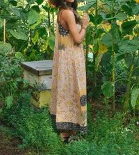 Milk & Honey - Bohéme Slip Dress With Bees And Sunflowers