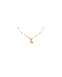 Kendra Scott Women's Pumpkin Link And Chain Necklace in gold orange mother of pearl 2 - women's jewelry - alternate view