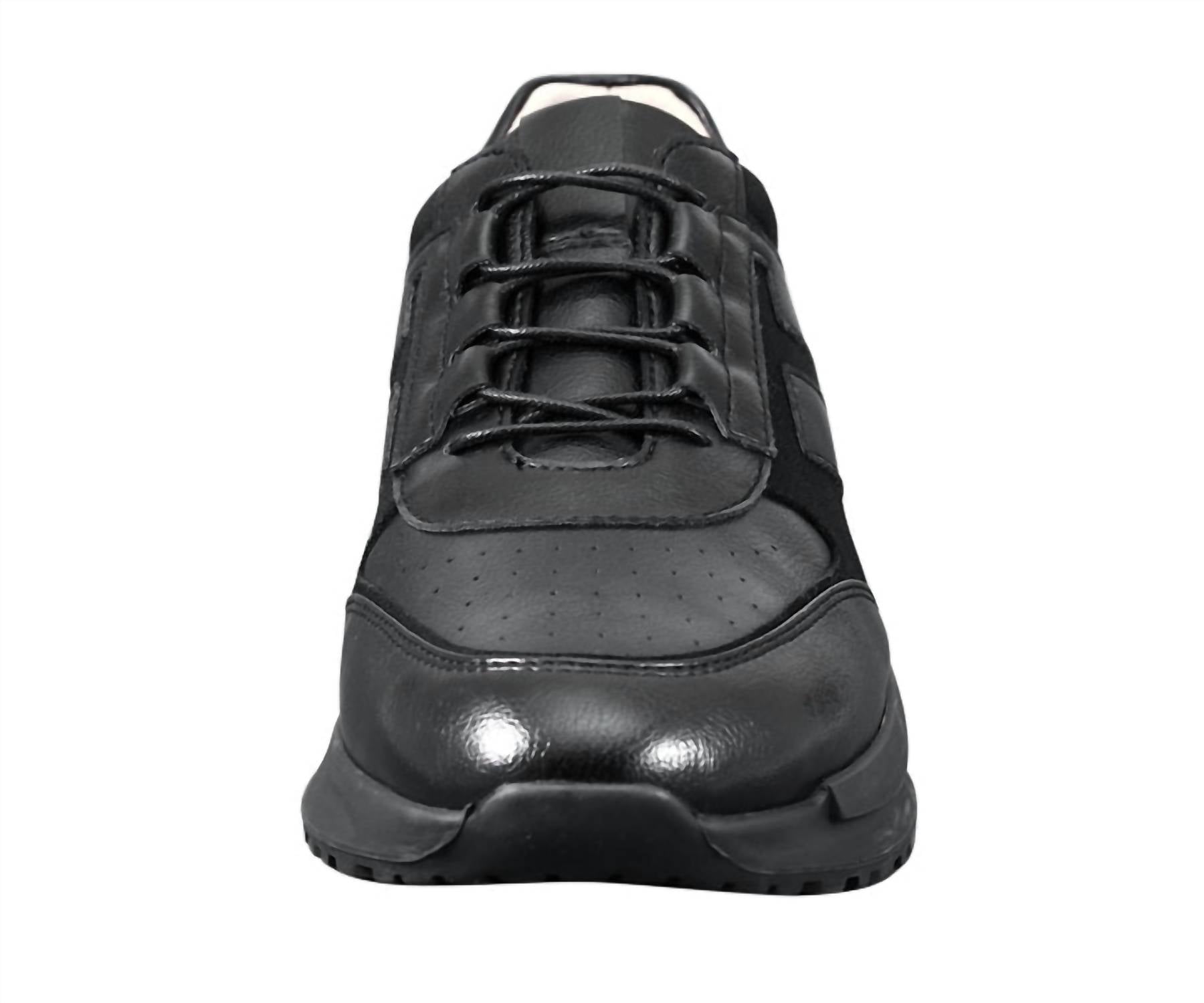 Mazino Men's Henley Sneakers in black - men's sneaker - detail view