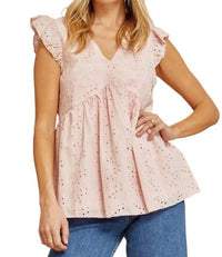 Andree By Unit - Eyelet Babydoll Top