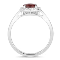 Diana M Jewels - Women's Round Natural Ruby Fashion Ring (1.12 Ct) - Petite