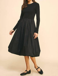 Pinch - Contrast Balloon Midi Dress