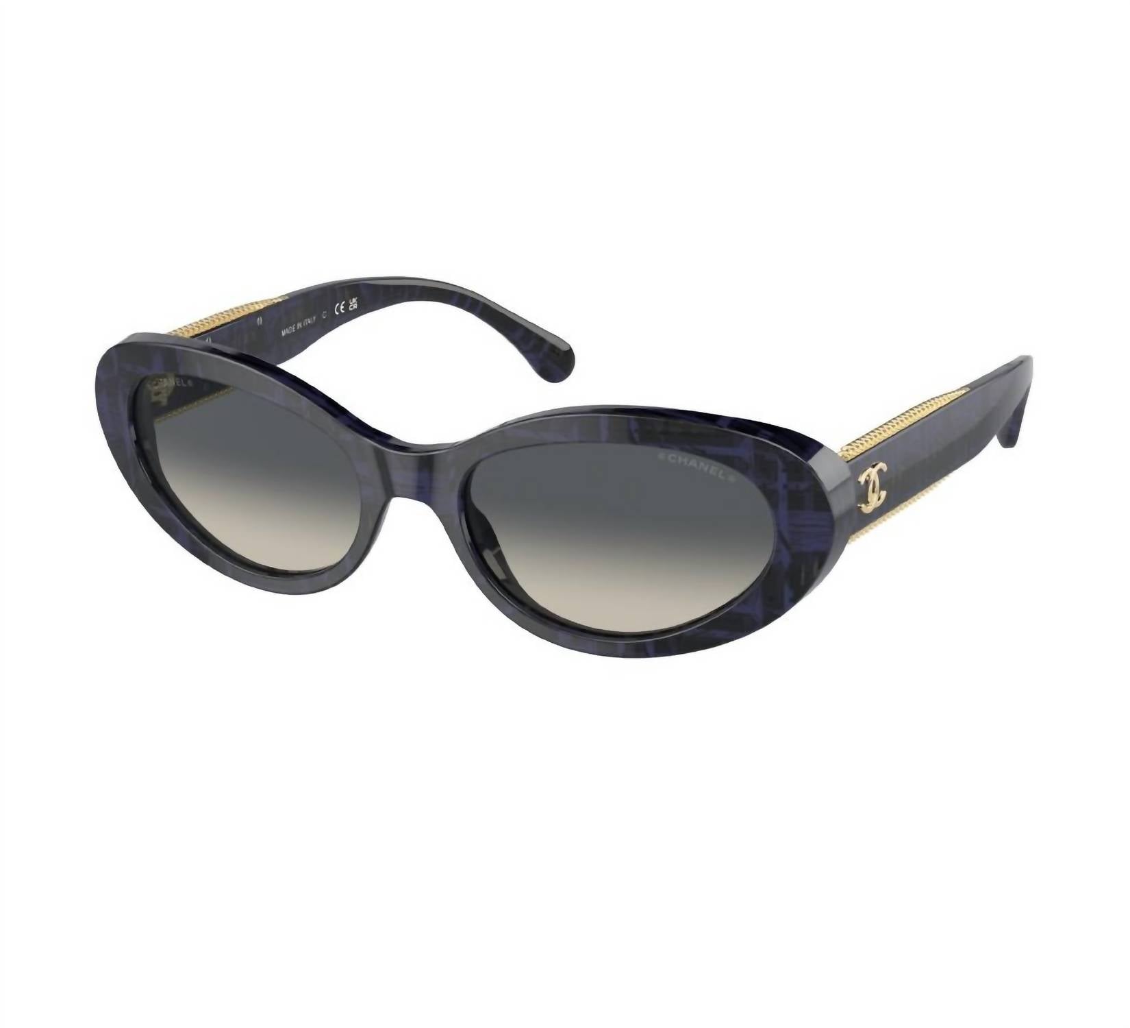 Chanel - Oval Non Polarized Sunglasses 5515 - 166971