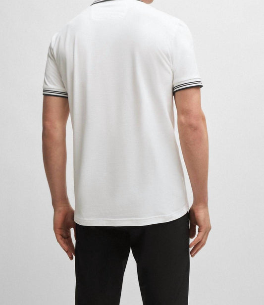Hugo Boss - Paul Slim Fit White Short Sleeve Polo T-shirt