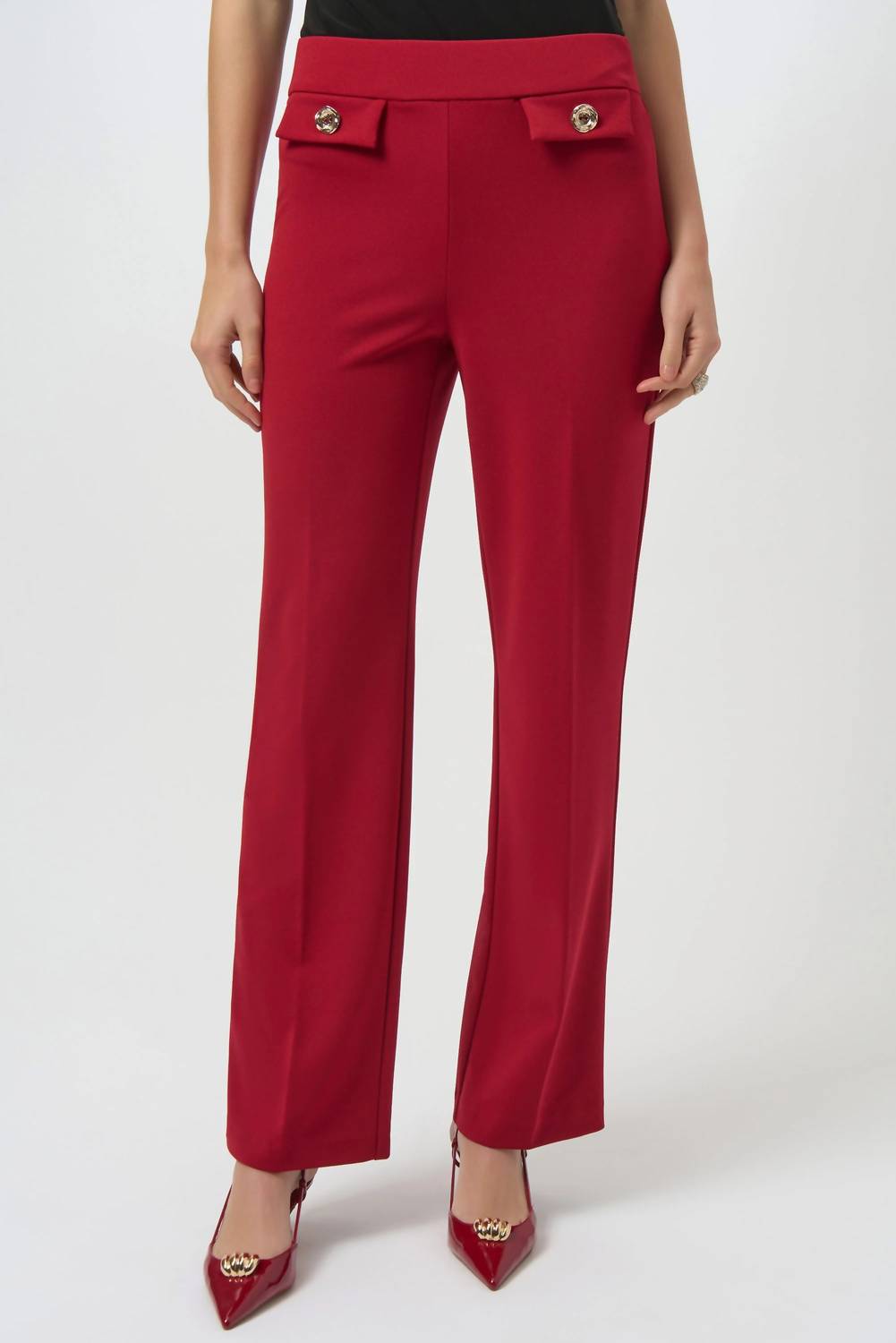 Joseph Ribkoff - Scuba Crepe Wide Leg Pull On Pants