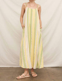 En Creme - Neon Embroidered Cami Maxi Dress